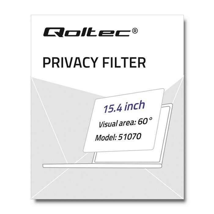 Qoltec Privacy Filter (51070) цена и информация | Sülearvuti tarvikud | hansapost.ee