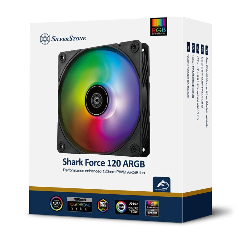 SilverStone Shark Force ARGB SST-SF120B-ARGB цена и информация | Arvuti ventilaatorid | hansapost.ee