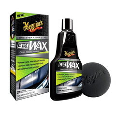 Autovaha ja aplikaator Meguiar's 3in1 One step Pain Care Clean Polish Protect Wax, 473 ml hind ja info | Autokeemia | hansapost.ee