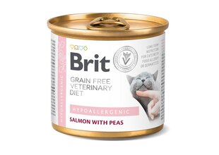 Brit Veterinary Diet Hypoallergenic konserv kassidele 200g hind ja info | Kassi kuivtoit ja kassikrõbinad | hansapost.ee