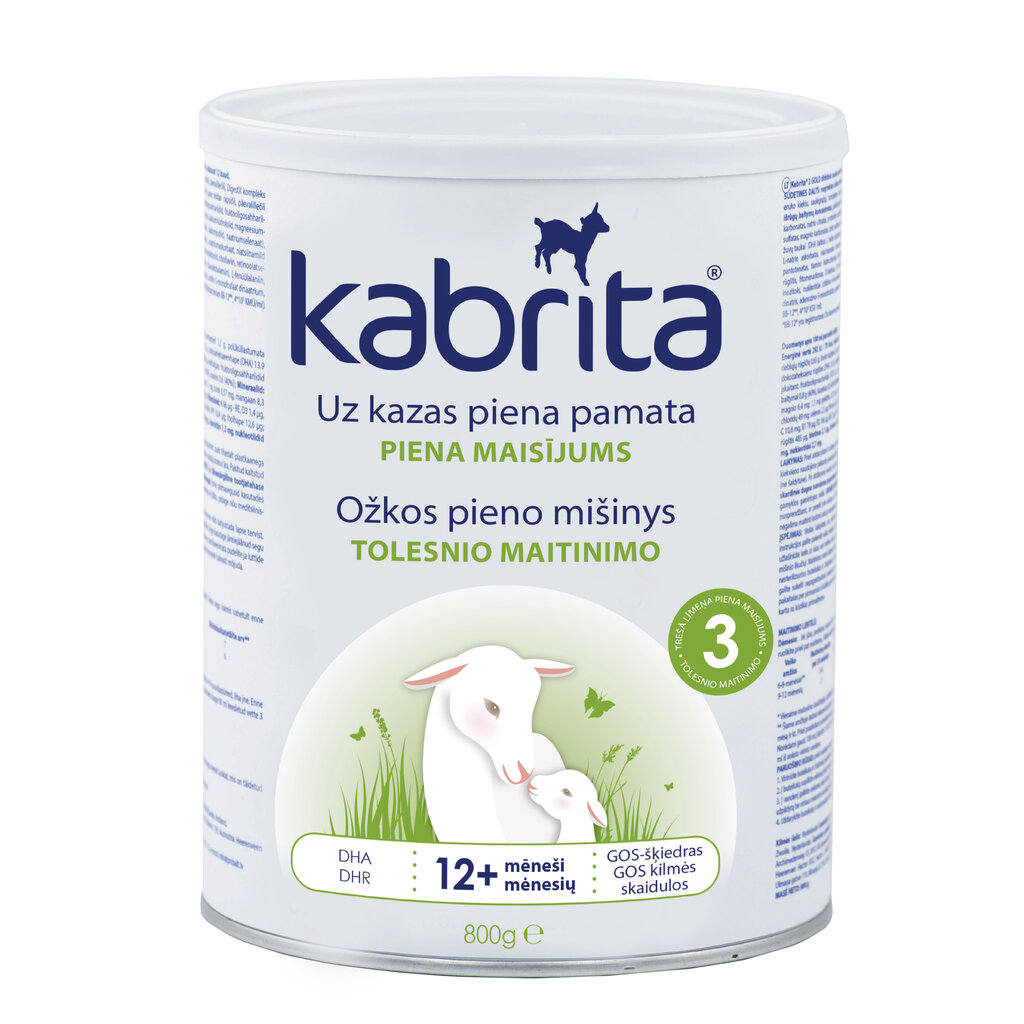 Kitsepiimal põhinev väikelaste piimapulber Kabrita Gold 3, 12-36 kuud, 800 g цена и информация | Piimasegud | hansapost.ee