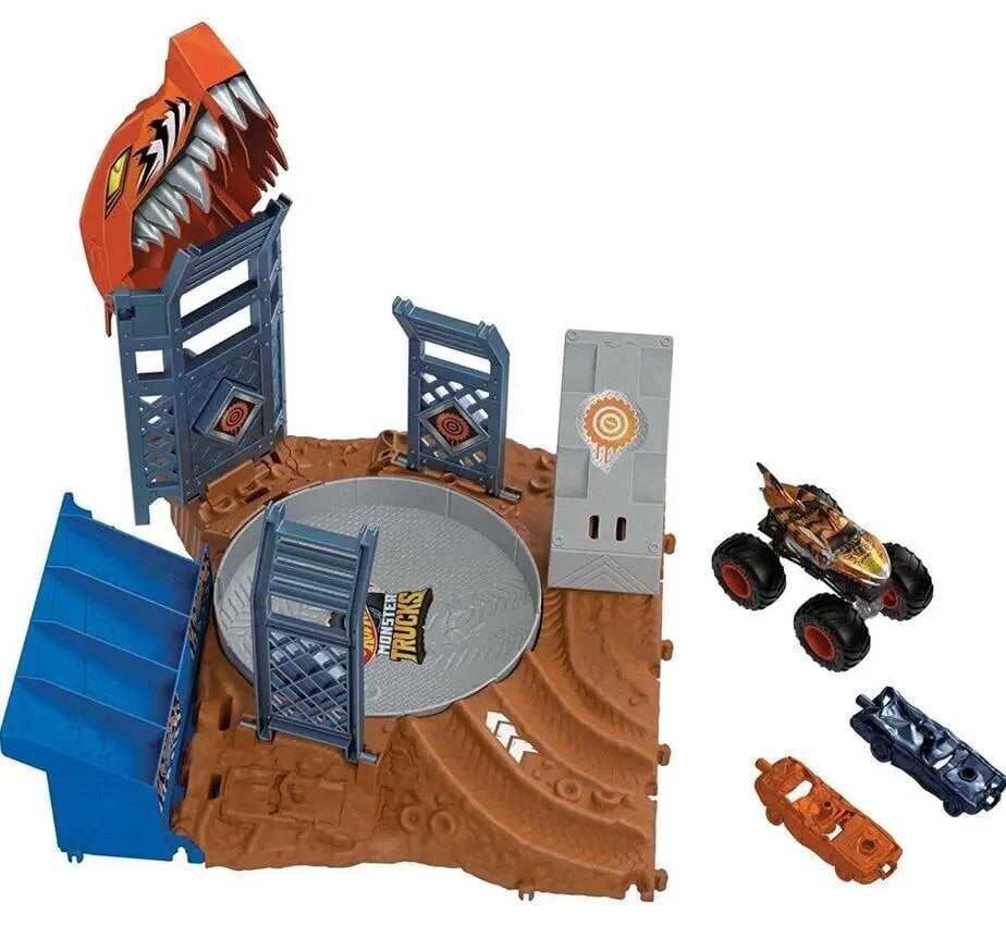 Rada Mattel Hot Wheels Monster Trucks Arena Smashers Spin-Out Challenge Playset цена и информация | Mänguasjad poistele | hansapost.ee