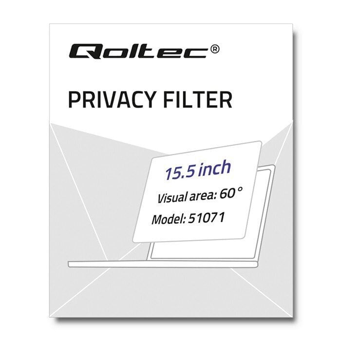 Qoltec Privacy Filter (51071) цена и информация | Sülearvuti tarvikud | hansapost.ee