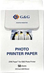 Фотобумага Zink GG-ZP023-50 для принтеров Canon, G&G, Huawei, HP, Polaroid, Xiaomi цена и информация | Тетради и бумажные товары | hansapost.ee