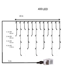 Kardin 400 LED koos puldiga ja dimmeriga "Premium Intelligence", külm valge hind ja info | Jõulutuled | hansapost.ee