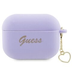 Guess GUAP2LSCHSU AirPods Pro 2 cover purple|purple Silicone Charm Heart Collection цена и информация | Наушники | hansapost.ee