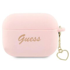Guess GUAP2LSCHSP AirPods Pro 2 cover pink|pink Silicone Charm Heart Collection цена и информация | Аксессуары для наушников | hansapost.ee