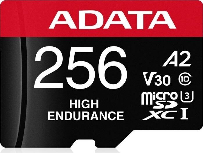 Adata High Endurance 256GB microSDXC UHS-I U3 цена и информация | Fotoaparaatide mälukaardid | hansapost.ee