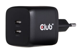 Дорожное зарядное устройство Club3D CAC-1909EU PPS, 45 Вт, технология GAN, два порта USB Type-C, поддержка Power Delivery (PD) 3.0 цена и информация | Club3D Мобильные телефоны, Фото и Видео | hansapost.ee