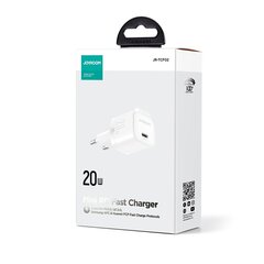 Mini charger USB C 20W PD Joyroom JR-TCF02 - White цена и информация | Зарядные устройства для телефонов | hansapost.ee