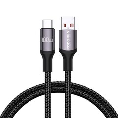 Fast Charging cable Rocoren USB-A to USB-C Retro Series 1m 100W (grey) цена и информация | Borofone 43757-uniw | hansapost.ee