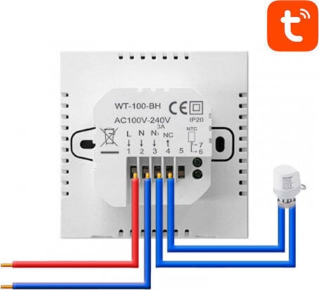 Nutikas programmeeritav termostaat veeküttesüsteemidele Avatto ZWT100 3A Zigbee Tuya hind ja info | Andurid, sensorid | hansapost.ee