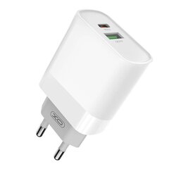 Wall Charger with + USB-C Cable XO L64 20W, QC3.0, PD (white) цена и информация | Зарядные устройства для телефонов | hansapost.ee