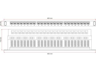 Patch-paneel Alantec PK028 hind ja info | Valvesüsteemi tarvikud | hansapost.ee