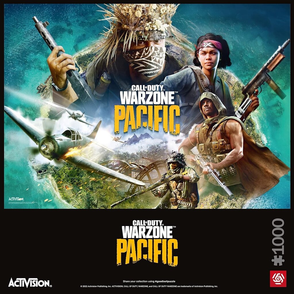 Pusle Call of Duty Warzone Pacific Good Loot Puzzle, 1000 tk цена и информация | Pusled lastele ja täiskasvanutele | hansapost.ee