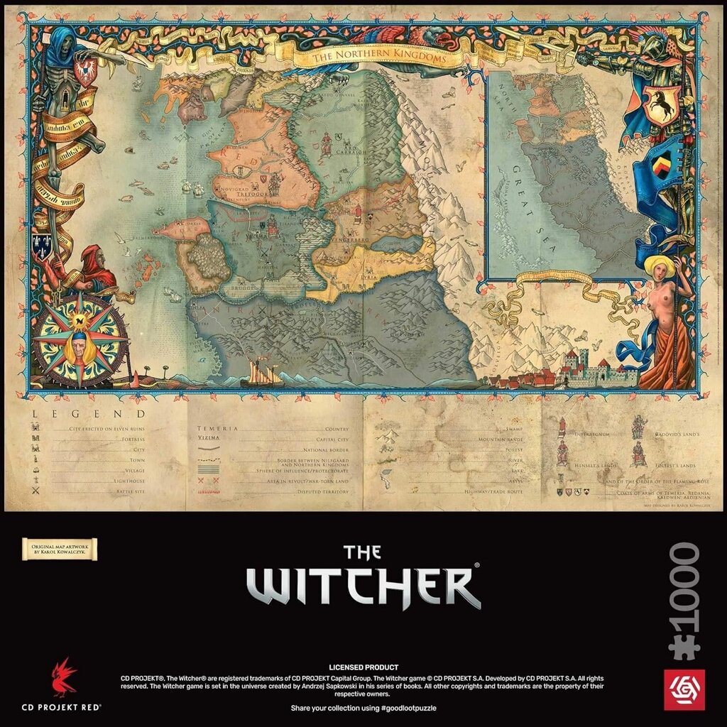 The Witcher: The Northern Kingdoms mõistatus hind ja info | Pusled lastele ja täiskasvanutele | hansapost.ee