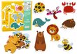Pusle loomadega Inglise keele õppimine Lean Toys, 48 tk цена и информация | Pusled lastele ja täiskasvanutele | hansapost.ee