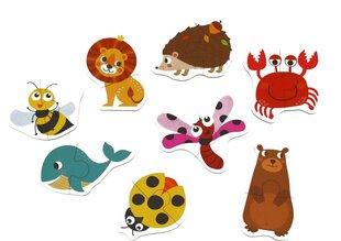 Pusle loomadega Inglise keele õppimine Lean Toys, 48 tk hind ja info | Pusled lastele ja täiskasvanutele | hansapost.ee