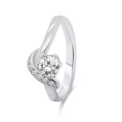 Brilio Silver Элегантное серебряное кольцо с цирконами RI048W цена и информация | Кольцо | hansapost.ee