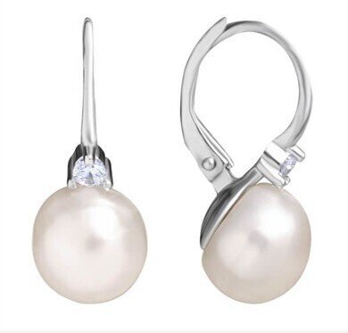 Brilio Silver hõbedased pärlitega kõrvarõngad EA955W цена и информация | Kõrvarõngad | hansapost.ee