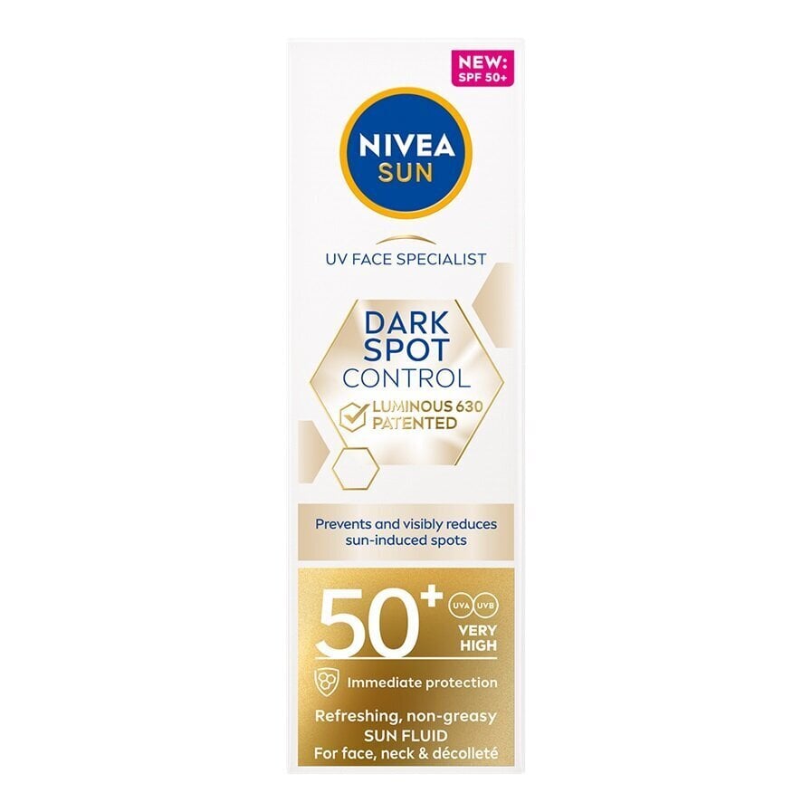 Näokreem laikude vastu Nivea Sun Spot Control Luminous 630®, SPF50+, 40 ml цена и информация | Näokreemid | hansapost.ee