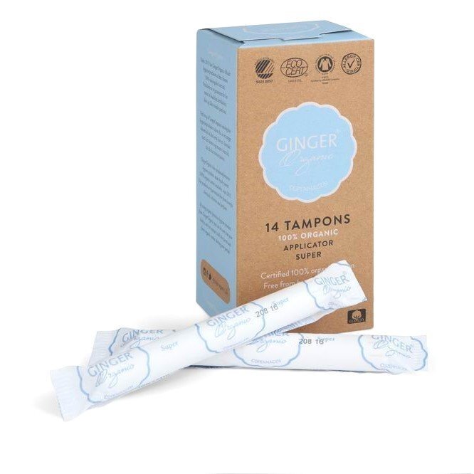 Tampoonid Ginger Organic, 14 tk цена и информация | Tampoonid, hügieenisidemed ja menstruaalanumad | hansapost.ee