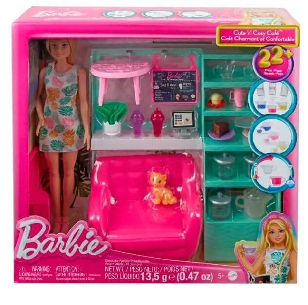 Barbie-nuku kohvikukomplekt Mattel цена и информация | Mänguasjad tüdrukutele | hansapost.ee