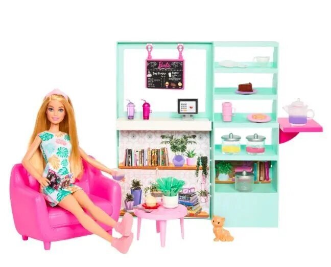 Barbie-nuku kohvikukomplekt Mattel цена и информация | Mänguasjad tüdrukutele | hansapost.ee