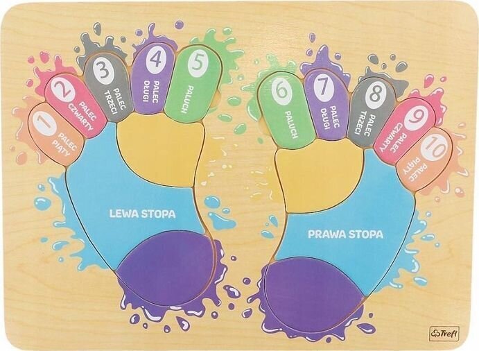 Jalakujuline pusle Tup Tup Feet Trefl, 16 tk hind ja info | Arendavad laste mänguasjad | hansapost.ee