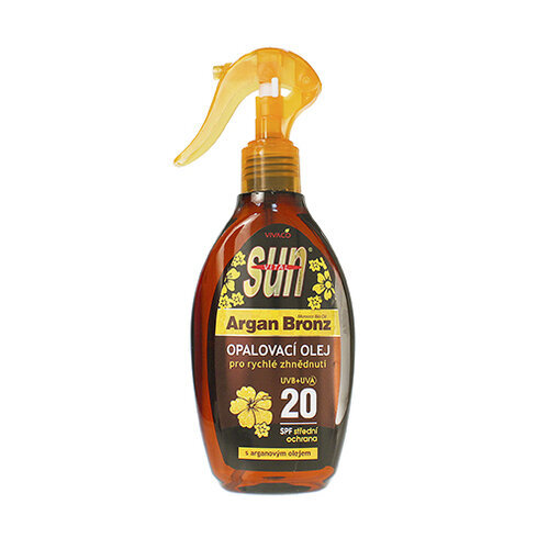 Päikeskreem Vivaco SUN suntan oil with argan oil SPF 20 200ml цена и информация | Päikesekaitse ja päevitusjärgsed kreemid | hansapost.ee