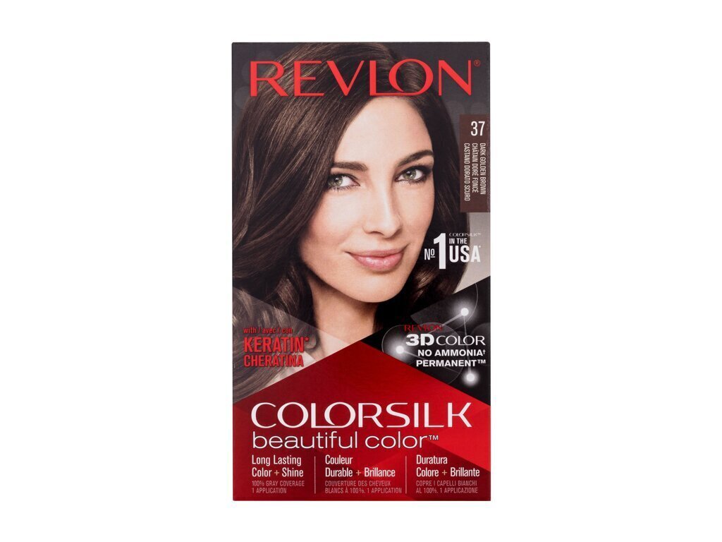 Juuksevärv Revlon Colorsilk Beautiful Color, 37 Dark Golden Brown, 1 tk цена и информация | Juuksevärvid | hansapost.ee