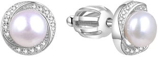 Серебряные серьги с настоящим жемчугом Beneto TAGUP1585PS цена и информация | Серьги | hansapost.ee