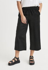 Женские льняные брюки Cellbes 3/4 LO, черный цвет цена и информация | Расклешенные брюки | hansapost.ee