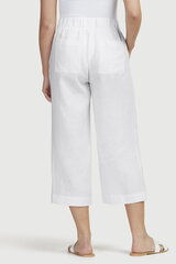 Женские льняные брюки 3/4 Cellbes LO, белый цвет цена и информация | Расклешенные брюки | hansapost.ee