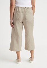 Женские льняные брюки Cellbes 3/4 LO, бежевый цвет цена и информация | Женские брюки | hansapost.ee