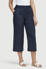 Cellbes женские льняные брюки 3/4 LO, темно-синий цвет цена и информация | Женские брюки | hansapost.ee