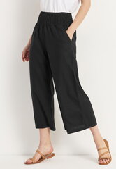 Женские льняные брюки Cellbes 3/4 LISETTE, черный цвет цена и информация | Женские брюки | hansapost.ee