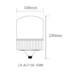 LED pirn F150, 97W, 11500lm, E27, 4000K, LD-ALF150-100W, GTV цена и информация | Лампочки | hansapost.ee