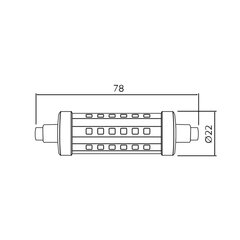 LED R7s lamp J78, 4000K, 5W, 500lm, LD-J7806WE-40, GTV цена и информация | Лампочки | hansapost.ee