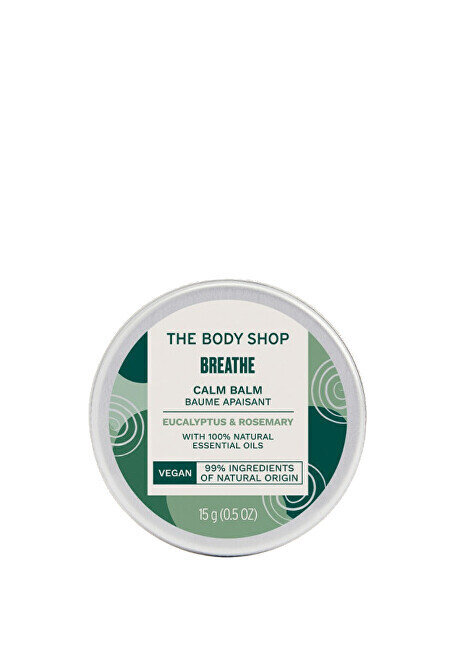 Rahustav palsam Breathe Eucalyptus & Rose Mary (Calm Balm) 15 g цена и информация | Kehakreemid, kehaõlid ja losjoonid | hansapost.ee