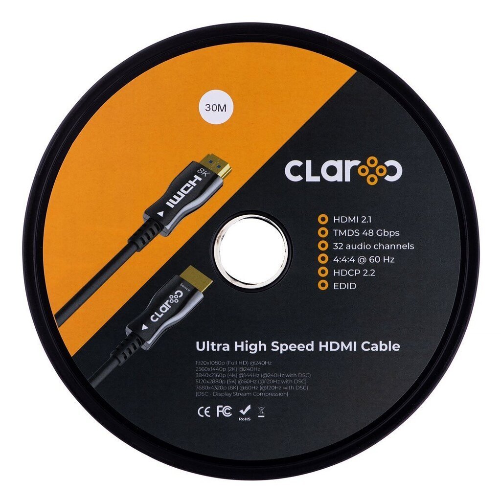 Claroc HDMI 2.0, 30 m цена и информация | Juhtmed ja kaablid | hansapost.ee