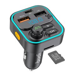 Car transmitter Budi T05, 2 x USB + USB-C цена и информация | FM-модуляторы | hansapost.ee