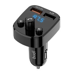Car transmitter with microphone Budi T03, USB QC 3.0 + USB цена и информация | FM модуляторы, FM трансмиттер | hansapost.ee