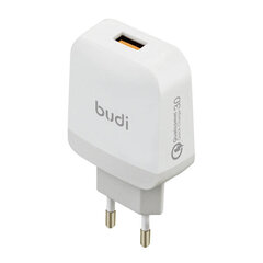 Зарядное устройство 1xUSB-A Budi 18 Вт (белое) цена и информация | Budi Мобильные телефоны, Фото и Видео | hansapost.ee