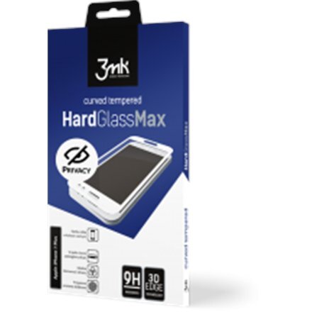 3MK HardGlassMax Privacy iPhone XS Max Black цена и информация | Telefonide kaitsekaaned ja -ümbrised | hansapost.ee