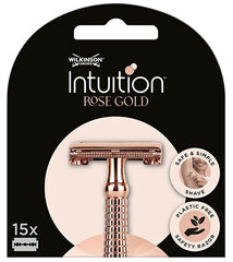 Intuition Double Edge Rose Gold asendushabemenuga terad (Blades) 15 tk hind ja info | Wilkinson Sword Parfüümid, lõhnad ja kosmeetika | hansapost.ee
