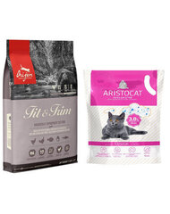 Orijen Fit&Trim для взрослых кошек, 5,4 кг + силиконовый наполнитель Aristocat, 3,8 л цена и информация | Orijen Товары для животных | hansapost.ee