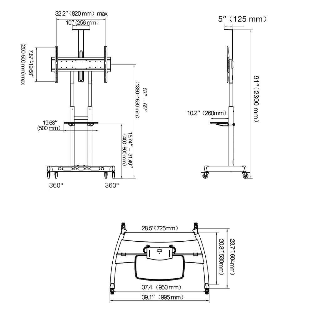 NB AVA1800-70-1P 55-80" hind ja info | Teleri seinakinnitused ja hoidjad | hansapost.ee