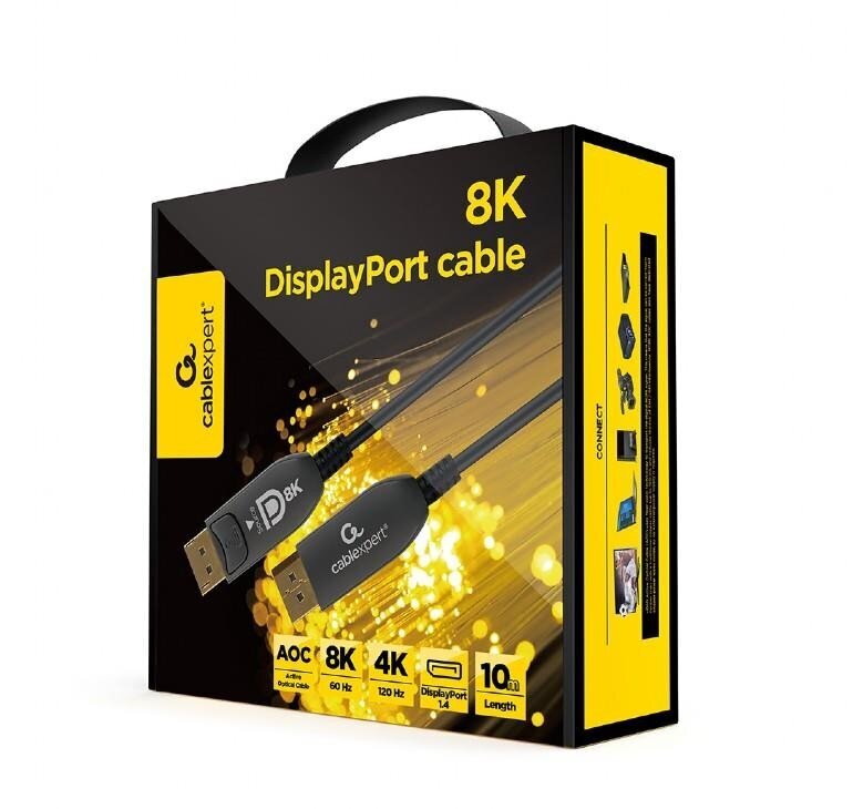 Kaabli kuvaport Gembird aoc/prem cc-dp8k-aoc-10m, 10 m цена и информация | Juhtmed ja kaablid | hansapost.ee