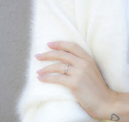 Очаровательное серебряное кольцо с цирконами Beneto AGG474 цена и информация | Кольцо | hansapost.ee